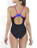 Speedo kostium kąpielowy PLMT TRSP MSBK Af black/pink